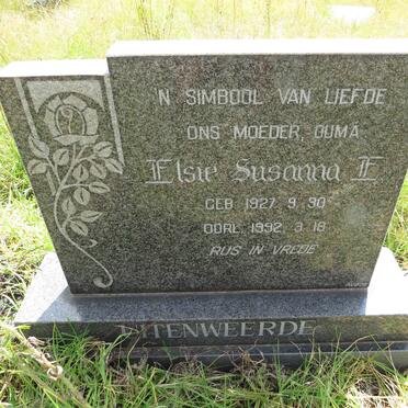 UITENWEERDE Elsie Susanna E. 1927-1992