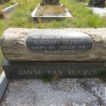 VUUREN Adriaan Petrus, Janse van 1911-1978