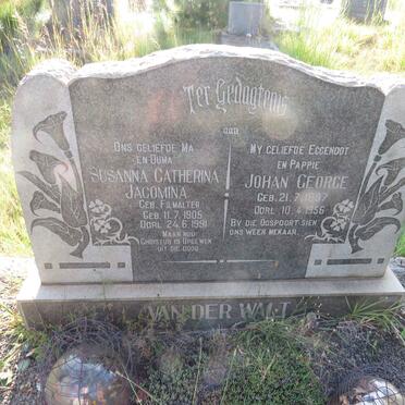 WALT Johan George, van der 1897-1956 & Susanna Catherina Jacomina FILMALTER 1905-1991