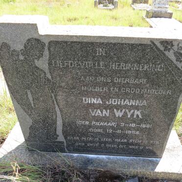 WYK Dina Johanna, van nee PIENAAR 1881-1954