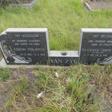 ZYL Gideon Philippus, van 1903-1975 & Susanna Sophia VAN AARDT 1912-1991