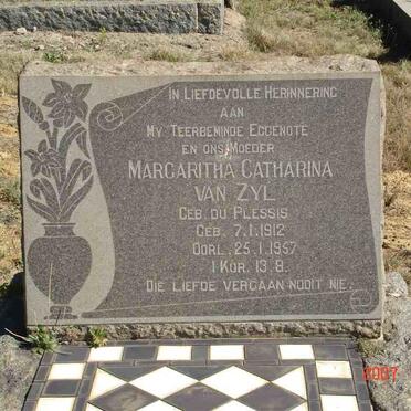 ZYL Magaritha Catharina, van née DU PLESSIS 1912-1957