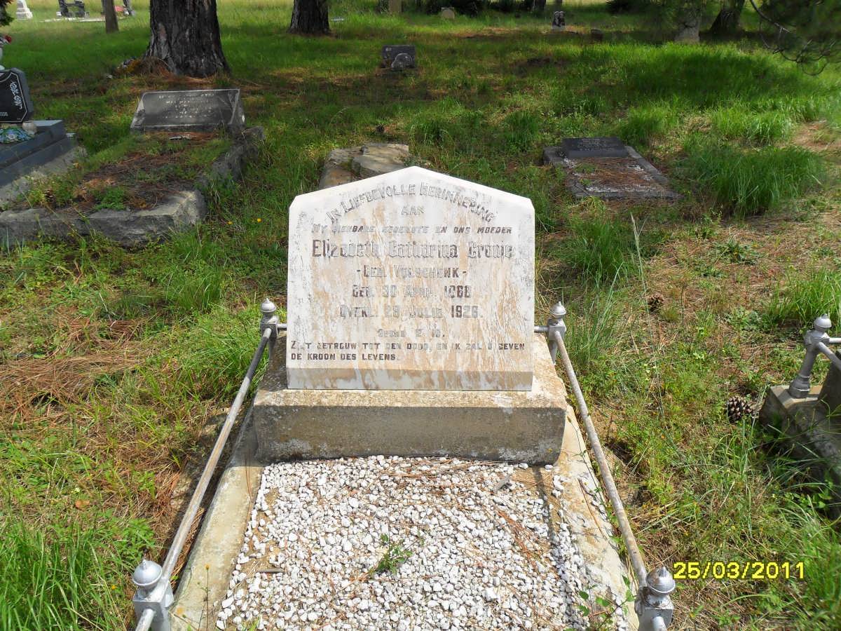 CRONJE Elizabeth Catharina nee VOLSCHENK 186?-1926
