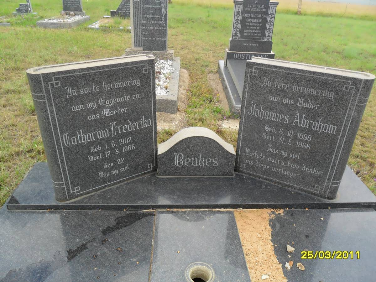 BEUKES Johannes Abraham 1890-1968 & Catharina Frederika 1902-1966