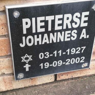 PIETERSE Johannes A. 1927-2002