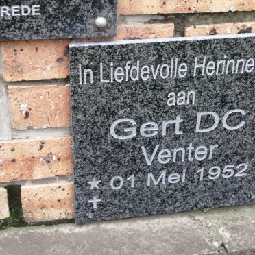 VENTER Gert D.C. 1952-