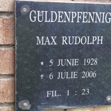 GULDENPFENNIG Max Rudolph 1928-2006
