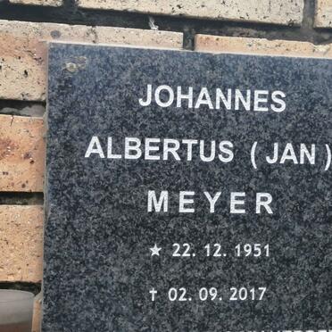 MEYER Johannes Albertus 1951-2017