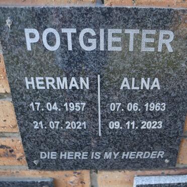 POTGIETER Herman 1957-2021 & Alna 1963-2023