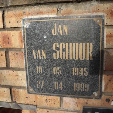 SCHOOR Jan, van 1945-1999