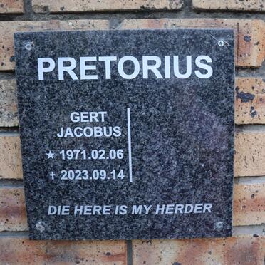 PRETORIUS Gert Jacobus 1971-2023