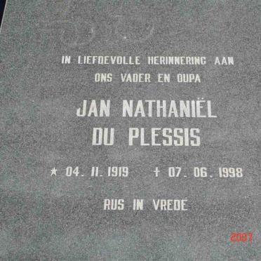 PLESSIS Jan Nathaniël, du 1919-1998