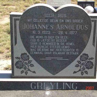 GREYLING Johannes Arnoldus 1923-1977