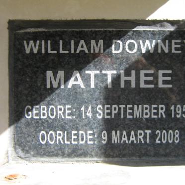 MATTHEE William Downey 1953-2008