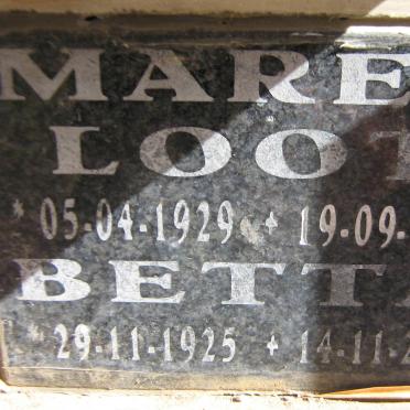 MAREE Loot 1929-2010 &amp; Betta 1925-2008