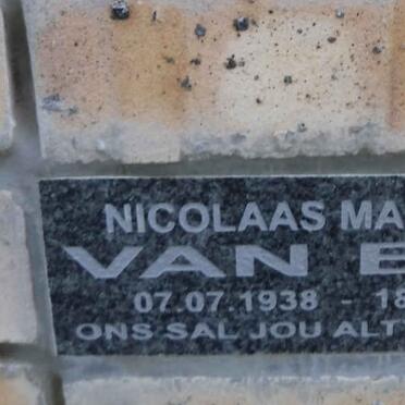 EYK Nicolaas Martinus, van 1938-2017