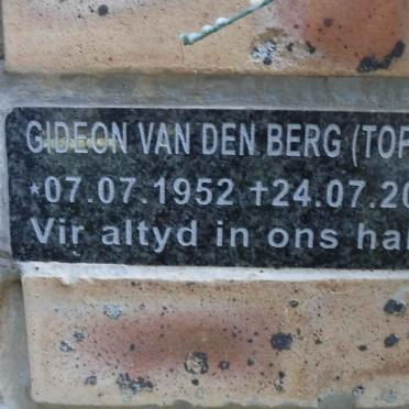 BERG Gideon, van den 1952-2005