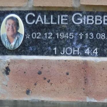 GIBBENS Callie 1945-2015