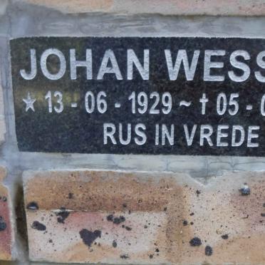 WESSELS Johan 1929-2012