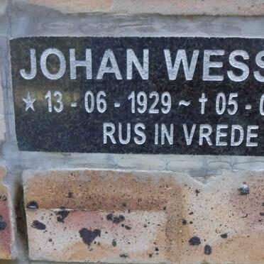 WESSELS Johan 1929-2012