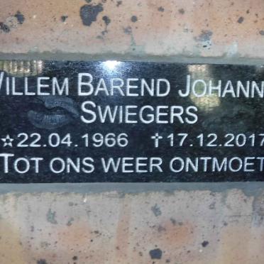 SWIEGERS Willem Barend Johannes 1966-2017