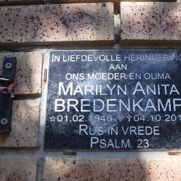 BREDENKAMP Marilyn Anita 1946-2015