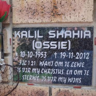 SHAHIA Kalil 1953-2012
