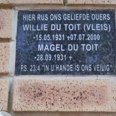 TOIT Willie, du 1931-2000 &amp; Magel 1931-
