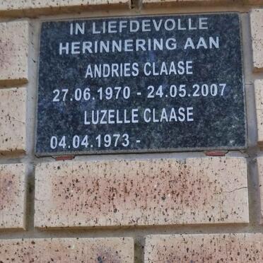 CLAASE Andries 1970-2007 &amp; Luzelle 1973-