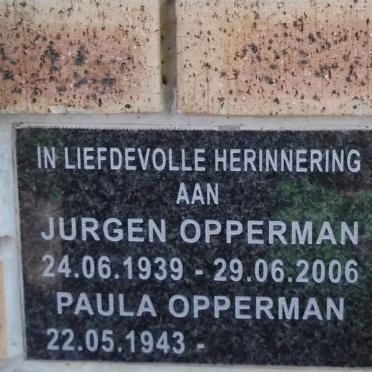 OPPERMAN Jurgen 1939-2006 &amp; Paula 1943-