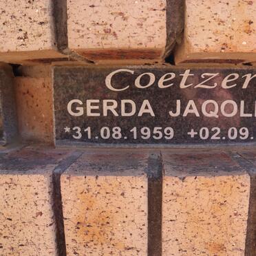 COETZER Gerda Jaqoleen 1959-2013