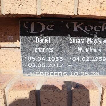 KOCK Daniel Johannes, de 1955-2012 & Susara Magdalena Wilhelmina 1959-