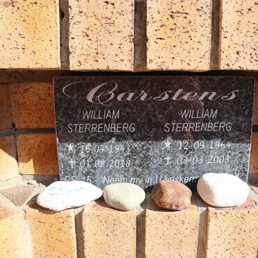 CARSTENS William Sterrenberg 1943-2018 :: CARSTENS William Sterrenberg 1964-2003