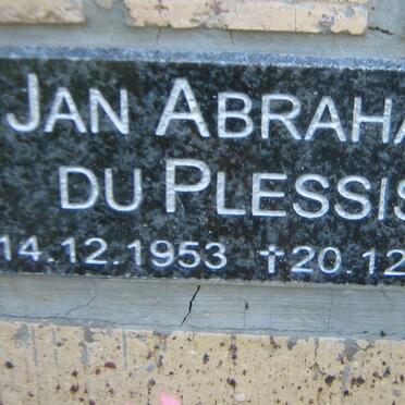 PLESSIS Jan Abraham, du 1953-2016