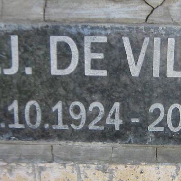 VILLIERS A.J., de 1924-2010