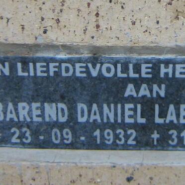 LABUSCHAGNE Barend Daniel 1932-2004