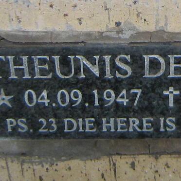 BRUYN Theunis, de 1947-2008