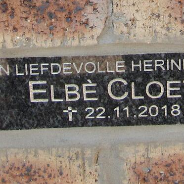 CLOETE Elbé 2018