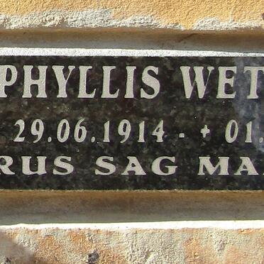 WETHMAR Phyllis 1914-2008