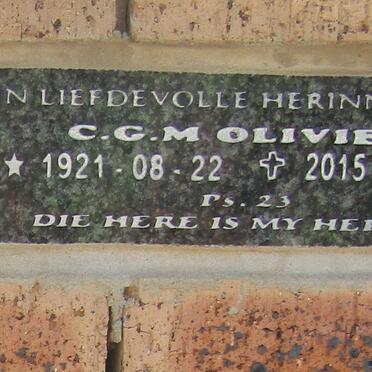 OLIVIER C.G.M. 1921-2015