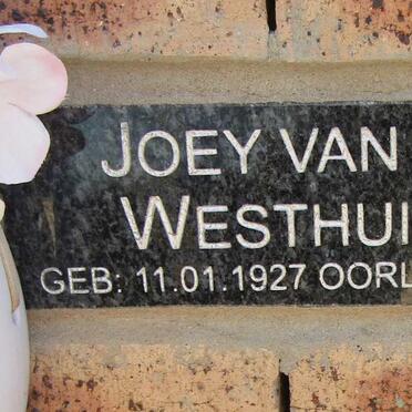 WESTHUIZEN Joey, van der 1927-2016