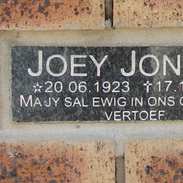 JONKER Joey 1923-2016