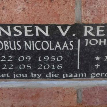 RENSBURG Jacobus Nicolaas, Jansen v. 1950-2016 &amp; Johanna Alida HUGO 1950-