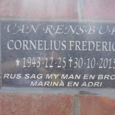 RENSBURG Cornelius Frederick, van 1943-2015