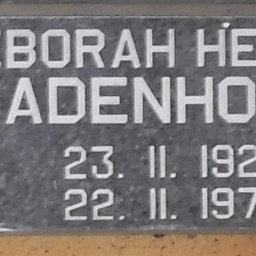 BADENHORST Deborah Hermina 1926-1976