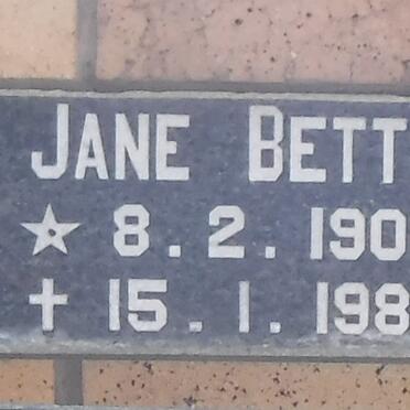 BETTS Jane 1907-1980