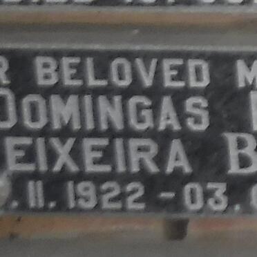 BRAZ Domingas Pita Teixeira 1922-1989