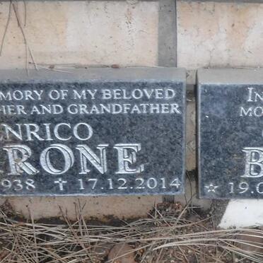 BARONE Enrico 1938-2014 &amp; Giuseppina 1946-2016