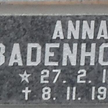 BADENHORST Anna 1913-1996