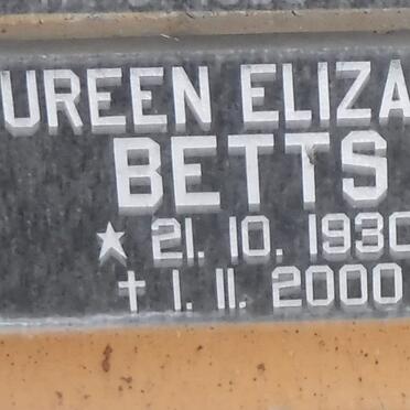 BETTS Maureen Elizabeth 1930-2000